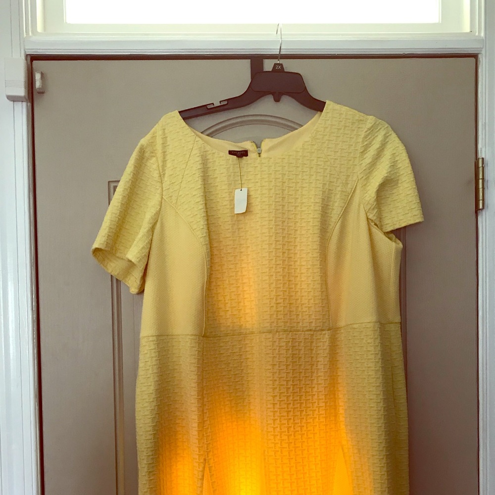 Ladies PZ yellow dress by Talbots.